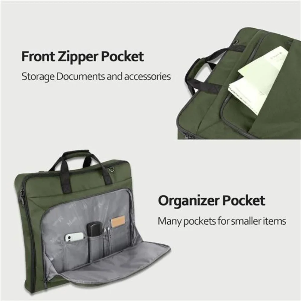 New Travel Garment Bag, Large Convertible Carry On Suit Bag with Adjustable